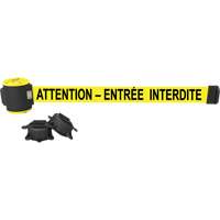 Barri&egrave;re &agrave; fixation murale, Plastique, Fixation magn&eacute;tique, 30', Ruban Jaune OCP Construction Supplies
