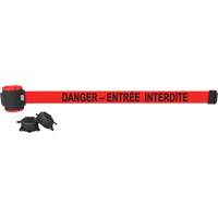Wall Mount Barrier, Plastic, Magnetic Mount, 30', Red Tape OCP Construction Supplies