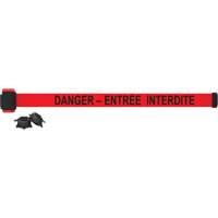 Wall Mount Barrier, Plastic, Magnetic Mount, 7', Red Tape OCP Construction Supplies