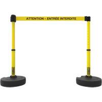 Ensemble de montants pour barri&egrave;re Plus, Plastique, 42" h, Ruban Jaune, Longueur du ruban 15' OCP Construction Supplies
