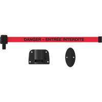 Plus Wall Mount Barrier System, Plastic, Screw Mount, 15', Red Tape OCP Construction Supplies