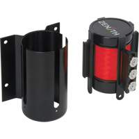 Wall Mount Barrier with Magnetic Tape, Steel, Screw Mount, 12', Red Tape OCP Construction Supplies