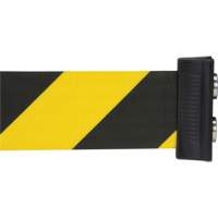 Wall Mount Barrier with Magnetic Tape, Steel, Screw Mount, 7', Black and Yellow Tape OCP Construction Supplies