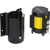 Wall Mount Barrier with Magnetic Tape, Steel, Screw Mount, 12', Yellow Tape OCP Construction Supplies