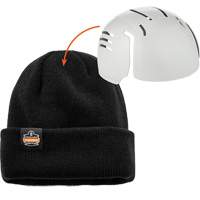 N-Ferno&reg; Zippered Rib Knit Beanie Hat with Bump Cap Insert, One Size, Black OCP Construction Supplies