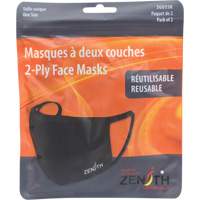 Masques r&eacute;utilisable &agrave; deux couches, Polyester, Noir OCP Construction Supplies