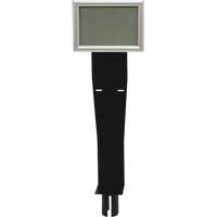Sign & Dispenser Holder for Crowd Control Post, Black OCP Construction Supplies