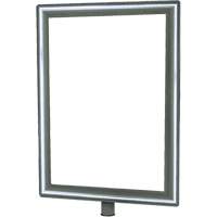 Heavy-Duty Vertical Sign Holder for Classic Posts, Polished Chrome OCP Construction Supplies