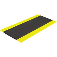 Tapis antifatigue Airsoft, Rugueux, 3' x 5' x 3/8", Noir/Jaune, &eacute;ponge en PVC OCP Construction Supplies