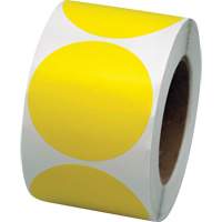 Pastilles de marquage color&eacute;es, Cercle, 3" lo x 3" la, Jaune, Vinyle OCP Construction Supplies