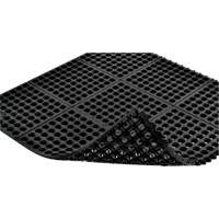Tapis antifatigue &agrave; imbrication Cushion-Ease 550, &agrave; fentes, 3' x 3' x 3/4", Noir, Caoutchouc OCP Construction Supplies