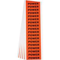 "Power" Conduit & Voltage Labels, 1/2" x 2-1/4", Cloth/Vinyl, English OCP Construction Supplies