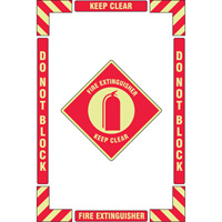 Trousse de marquage du sol ?Fire Extinguisher? (extincteur), Adh&eacute;sif, Anglais avec pictogramme OCP Construction Supplies