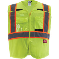 Veste de s&eacute;curit&eacute; pour signaleur, Jaune lime haute visibilit&eacute;, Moyen/Petit OCP Construction Supplies