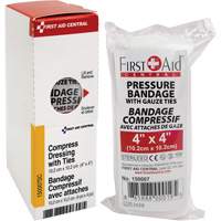 SmartCompliance&reg; Refill Compress Pressure Bandage with Ties, 4" L x 4" W OCP Construction Supplies