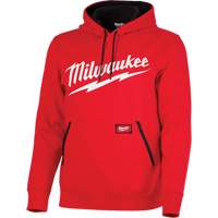 Chandail &agrave; capuchon de poids moyen avec logo Milwaukee, Hommes, Petit, Rouge OCP Construction Supplies