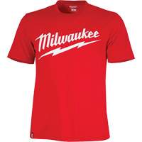 Heavy-Duty Short-Sleeved T-Shirt with Milwaukee&reg; Logo, Men's, Small, Red OCP Construction Supplies