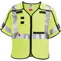 Gilet de s&eacute;curit&eacute; &agrave; maille d&eacute;tachable, Noir/Jaune lime haute visibilit&eacute;, Moyen/Petit OCP Construction Supplies