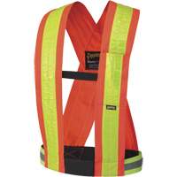 5593 Safety Sash, High Visibility Orange, Yellow Reflective Colour, One Size OCP Construction Supplies