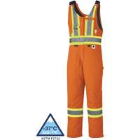 5534A Flame-Resistant Quilted Safety Overalls, Small, Orange OCP Construction Supplies