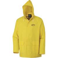 577J Rain Jacket, Polyester/PVC, Small, Yellow OCP Construction Supplies