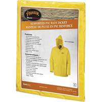 577J Rain Jacket, Polyester/PVC, Small, Yellow OCP Construction Supplies