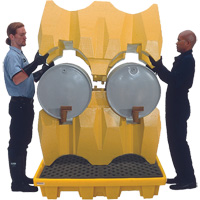 Ultra-Drum Rack 4-Drum Containment System without Drain, 53" L x 53" W x 77.8" H, 3000 US gal. Capacity OCP Construction Supplies