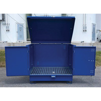 Palette de d&eacute;versement en acier avec couvercle rigide S-4 Ultra, 61" lo x 54,4" la x 52" h, Capacit&eacute; de charge 4700 lb OCP Construction Supplies