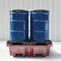 4-Drum Ultra-Spill King&reg; Drum Spill Pallet, 85 US gal. Spill Capacity, 51" x 51" x 17.5" OCP Construction Supplies