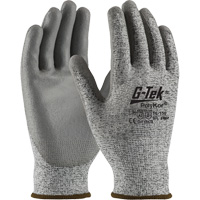 Gants r&eacute;sistants aux coupures G-Tek en tricot sans couture, Taille T-petit, Calibre 13, Rev&ecirc;tement Polyur&eacute;thane, Enveloppe en PolyKor, ASTM ANSI niveau A2/EN 388 niveau B OCP Construction Supplies