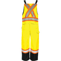 TO1 Winter Traffic Overalls, Polyester, Small, Black/High Visibility Lime-Yellow OCP Construction Supplies