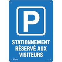Enseigne  Stationnement r&eacute;serv&eacute; aux visiteurs , 10" x 14", Plastique, Français avec pictogramme OCP Construction Supplies