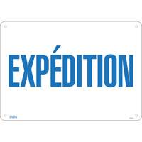 Enseigne  Exp&eacute;dition , 14" x 20", Aluminium, Français OCP Construction Supplies