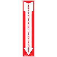 Enseigne  Extincteur d'incendie , 4" x 18", Vinyle, Français avec pictogramme OCP Construction Supplies