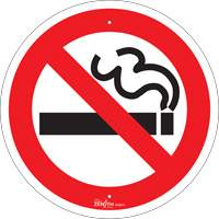 Enseigne de s&eacute;curit&eacute; conforme &agrave; la CSA - No Smoking, 12" x 12", Aluminium, Pictogramme OCP Construction Supplies