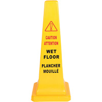 Wet Floor Safety Cone, Bilingual with Pictogram OCP Construction Supplies
