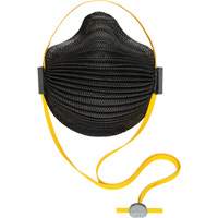 Masques jetables AirWave s&eacute;rie M noirs avec SmartStrap et embout int&eacute;grale en mousse, N95, Certifi&eacute; NIOSH, Moyen/grand OCP Construction Supplies