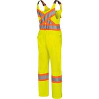 6000W Women's High-Visibility Traffic Safety Overalls, Polyester, X-Small, High Visibility Lime-Yellow OCP Construction Supplies