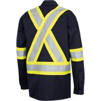 7742SF Chemise de s&eacute;curit&eacute; haute visibilit&eacute; r&eacute;sistant aux arcs &eacute;lectriques 88/12 FR-Tech, Petit, Bleu marin OCP Construction Supplies
