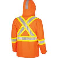 5884 Manteau imperm&eacute;able ignifuge et r&eacute;sistant aux arcs &eacute;lectriques avec capuchon Flash-Gard, Petit, Orange haute visibilit&eacute;, 51 cal/cm² OCP Construction Supplies