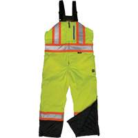 Ripstop Insulated Safety Bib Overall, Polyester, X-Small, High Visibility Lime-Yellow OCP Construction Supplies
