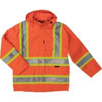Ripstop Safety Rain Jacket, Polyester, X-Small, High Visibility Orange OCP Construction Supplies