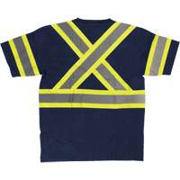 Chemise de s&eacute;curit&eacute; &agrave; manches courtes, Coton, T-petit, Bleu marin OCP Construction Supplies