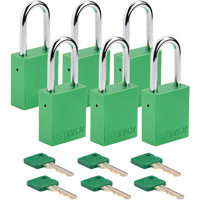 Lockout Padlock, Safety Padlock, Keyed Different, Aluminum, 1-1/2" Width OCP Construction Supplies