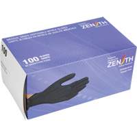 Gants d'examen de poids lourd &agrave; prise tactile, Grand, Nitrile, 8 mils, Sans poudre, Noir, Classe 2 OCP Construction Supplies