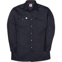 Long-Sleeve Industrial Work Shirt, Men's, Small, Navy Blue OCP Construction Supplies