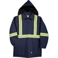 Parka en canard de premi&egrave;re qualit&eacute; avec mat&eacute;riau r&eacute;fl&eacute;chissant, Bleu marine, Petit OCP Construction Supplies