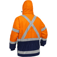 Bisley&reg; X-Back Extreme Cold Jacket with Navy Bottom, Polyester, High Visibility Orange, Small OCP Construction Supplies