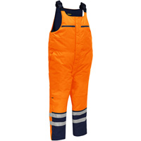 Bisley&reg; Extreme Cold Bib Overall, Polyester, Small, High Visibility Orange OCP Construction Supplies