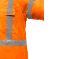 Chemise de travail &agrave; manches longues et X au dos Bisley avec X-Airflow, Poly-coton, Petit, Orange haute visibilit&eacute; OCP Construction Supplies